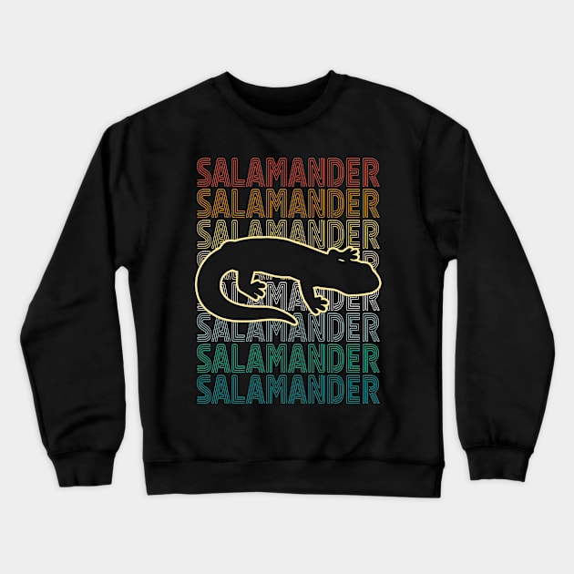 Retro Salamander Lover Crewneck Sweatshirt by White Martian